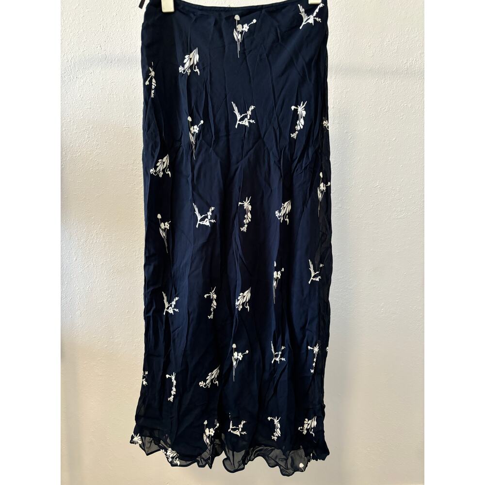 Banana Republic Navy Blue Floral Mini Skirt